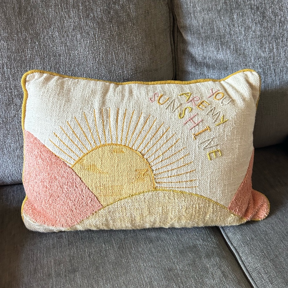 Sunshine throw pillow